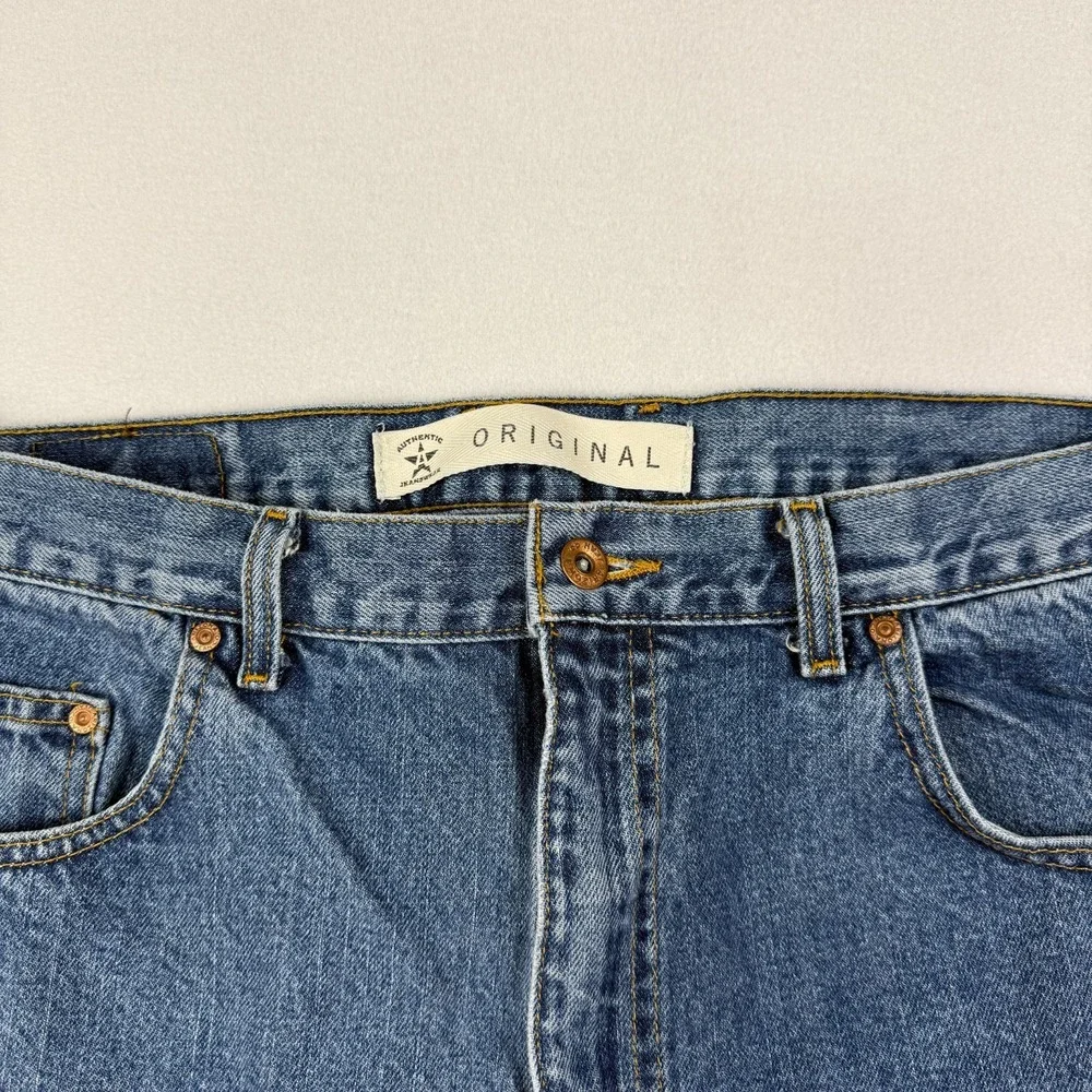 Arizona Mens Jeans Size 36x30 Straight Relaxed Fit Medium Wash Blue Denim‎